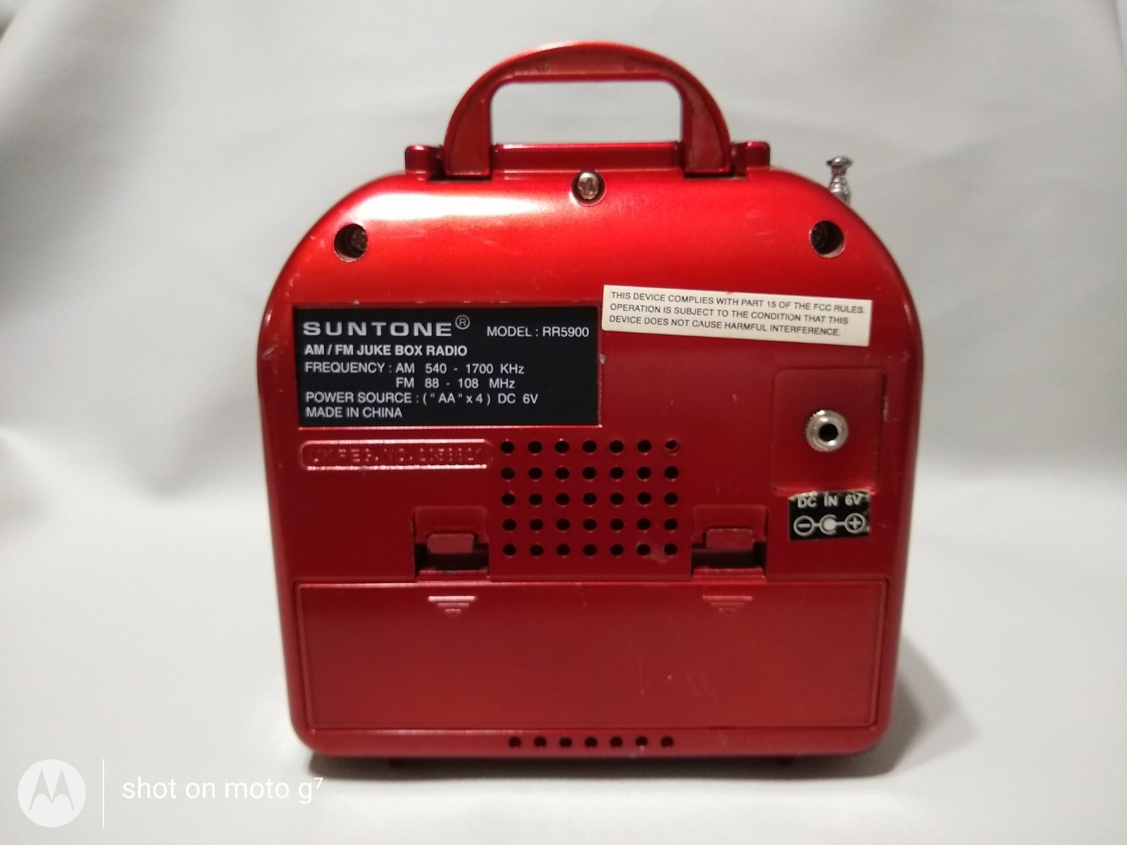 Retro Jukebox AM/FM Radio Suntone Lubbock TX Novelty Vintage Diner Style Works