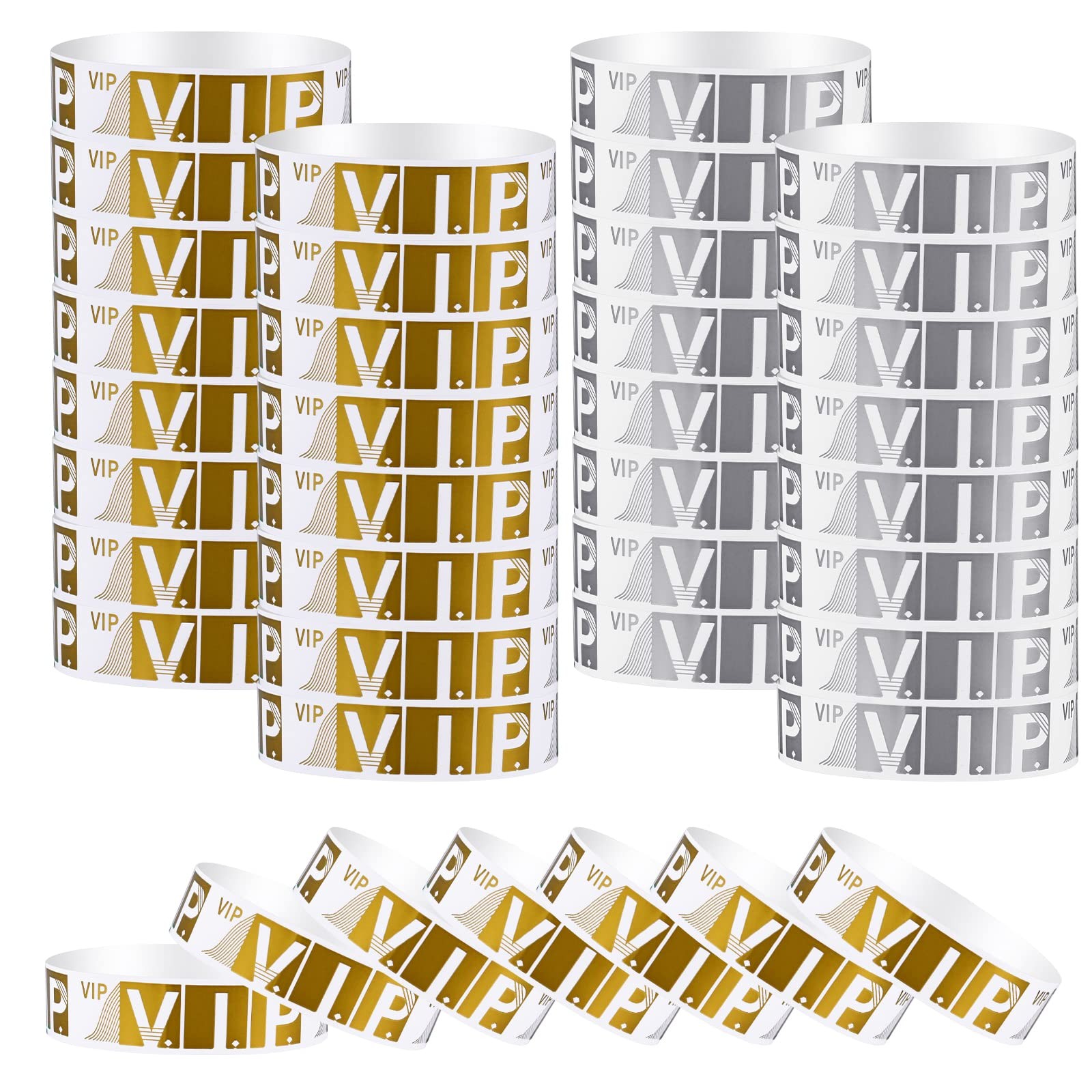 200 Pcs VIP Wristbands Waterproof Paper Bracelets for Events Party