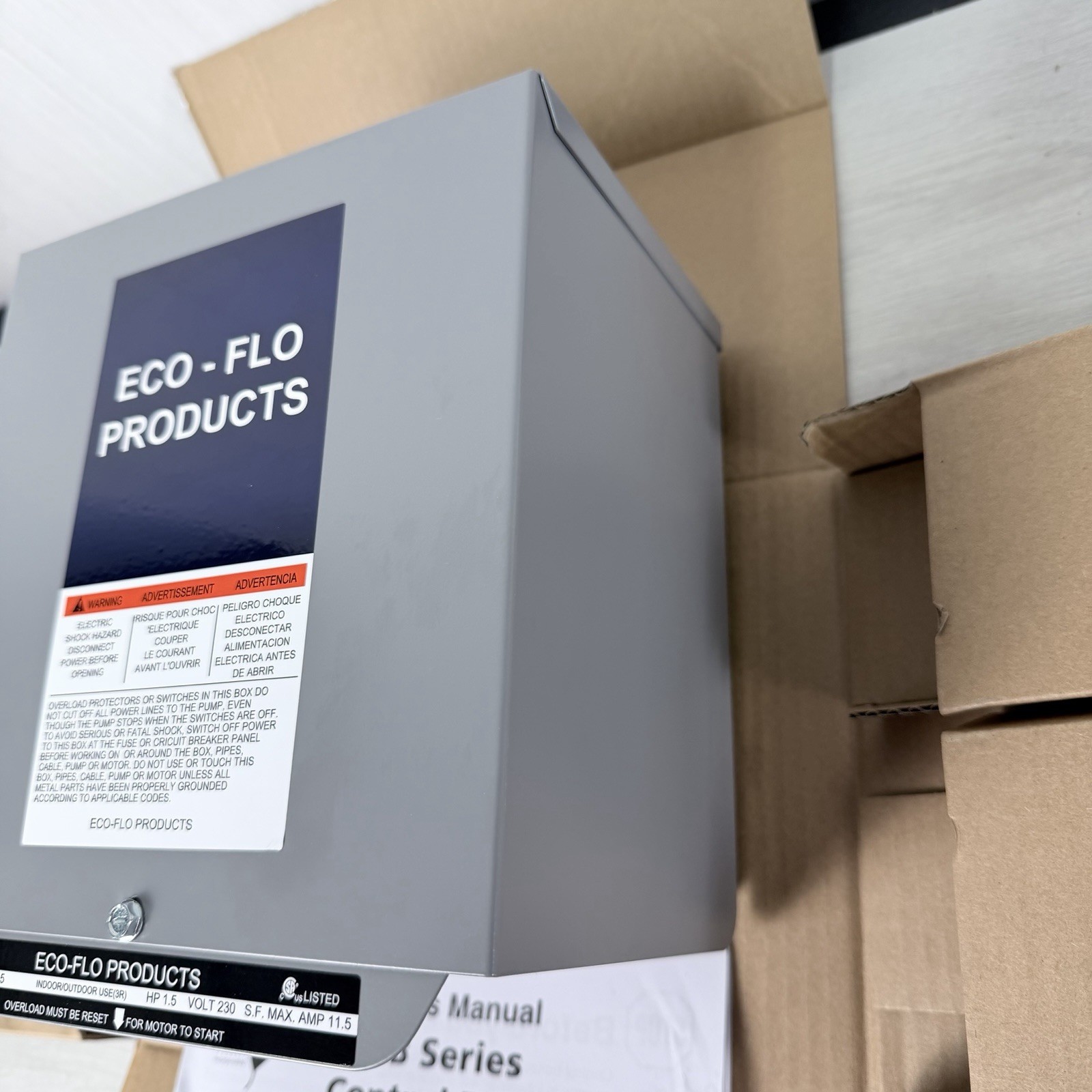 Eco-Flo EFCB15 Water Submersible Pump Control Box EFCB Series 1.5HP 230V