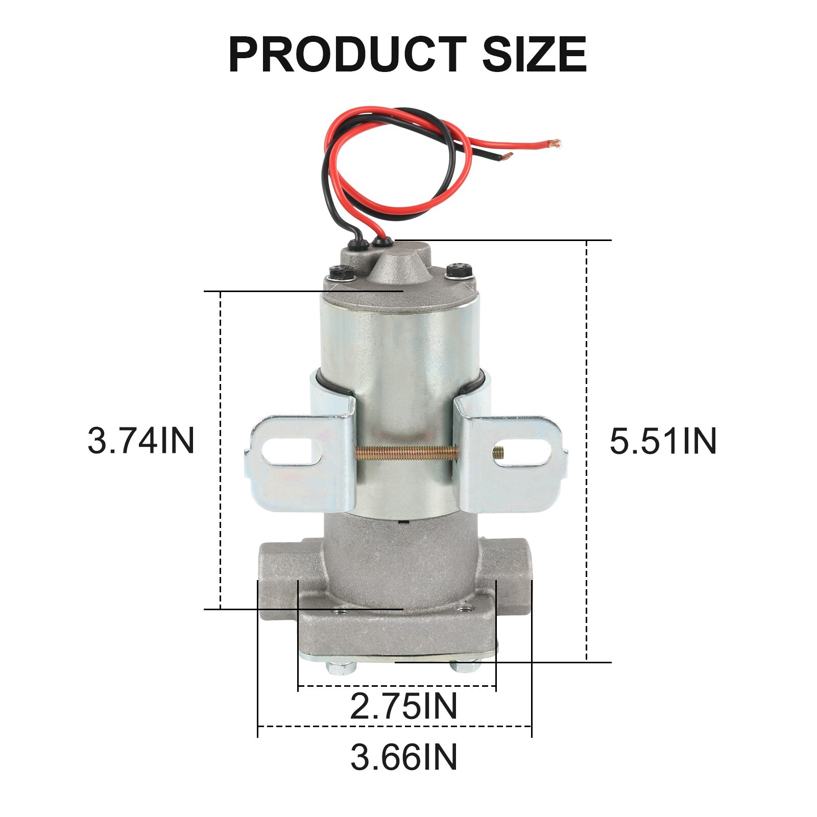 Electric Fuel Pump 97 GPH 7 PSI Universal Red For Holley Demon Carburetor Chrome