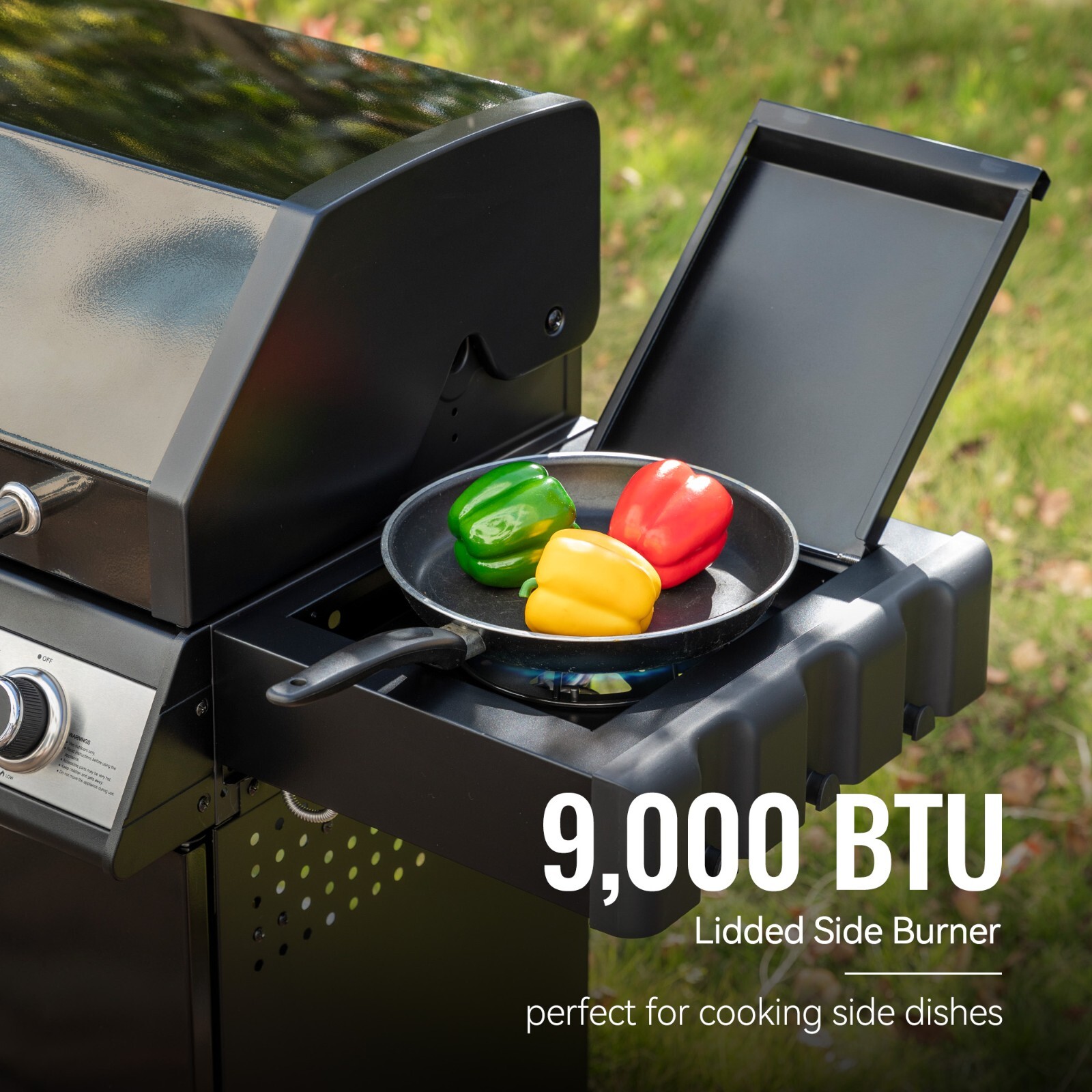 Royal Gourmet 4-Burner Gas Grill with Lidded Side Burner Cabinet Style Gas Grill