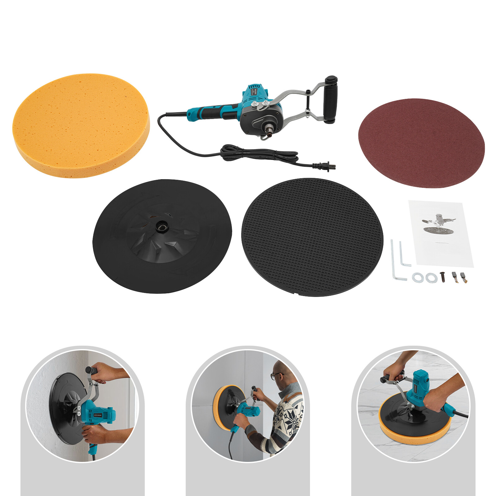 Electric Cement Concrete Mortar Trowel Wall Smoothing Polishing Machine HOT