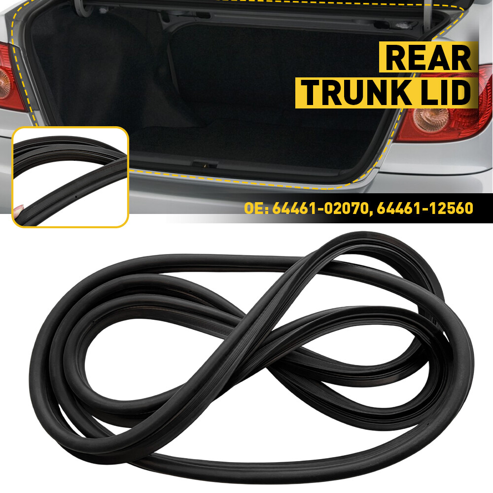 Weatherstrip Rear Trunk Lid Black Rubber For 2003-2008 Toyota Corolla Seal Strip