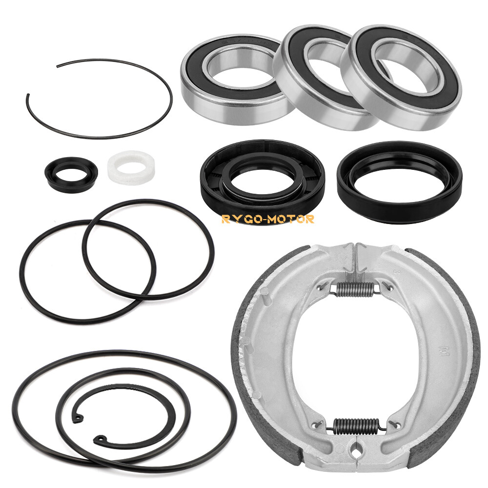 Rear Axle & Brake Bearing Seal & Shoes Kit for Honda Sportrax 250 TRX250EX 01-08