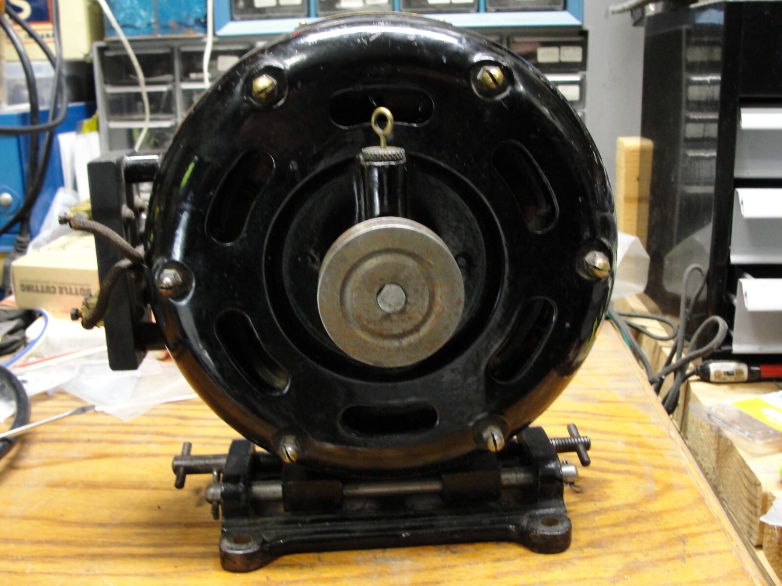 Antique Holtzer Cabot Type 2 Electric Pancake Motor 1200rpm 1/8hp working cond.