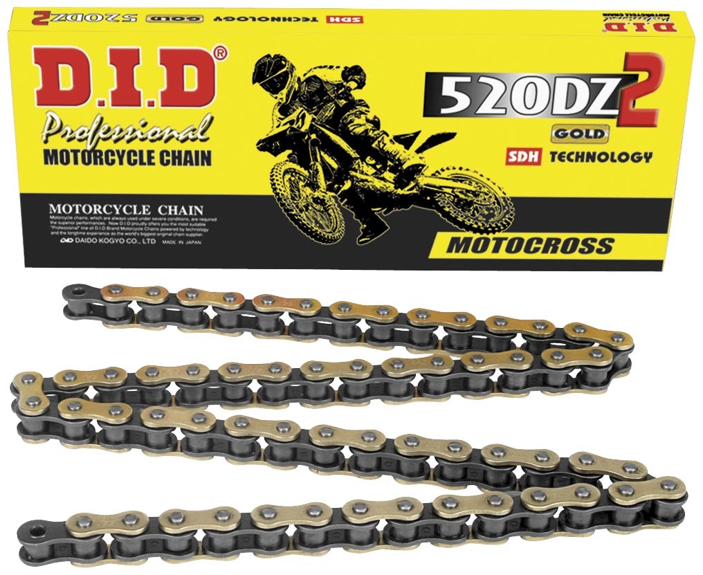 DID DZ 2 520 X 120 Link Gold Motorcycle/Motorcross Chain CR KX RM YZ CRF KXF KTM