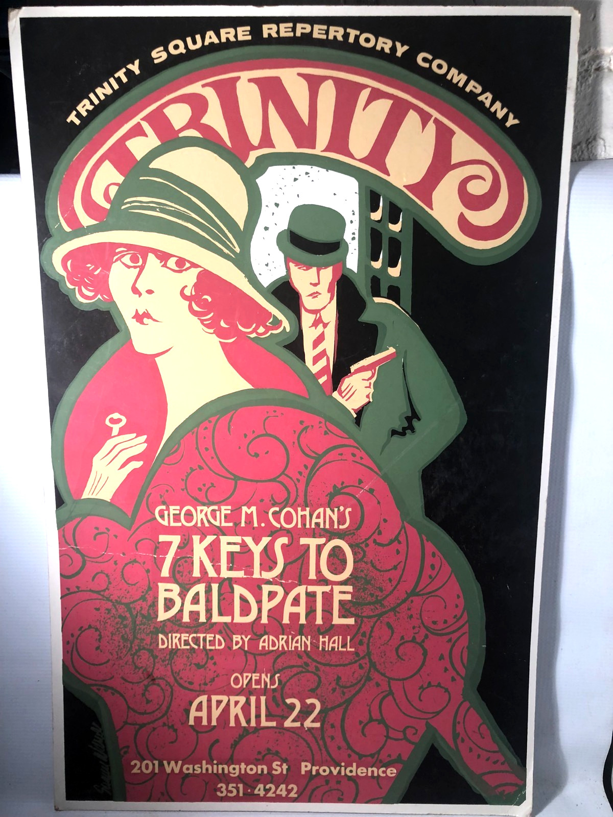 1973 Trinity Repertory Co Providence 7 Keys To Baldpate Adrian Hall Poster
