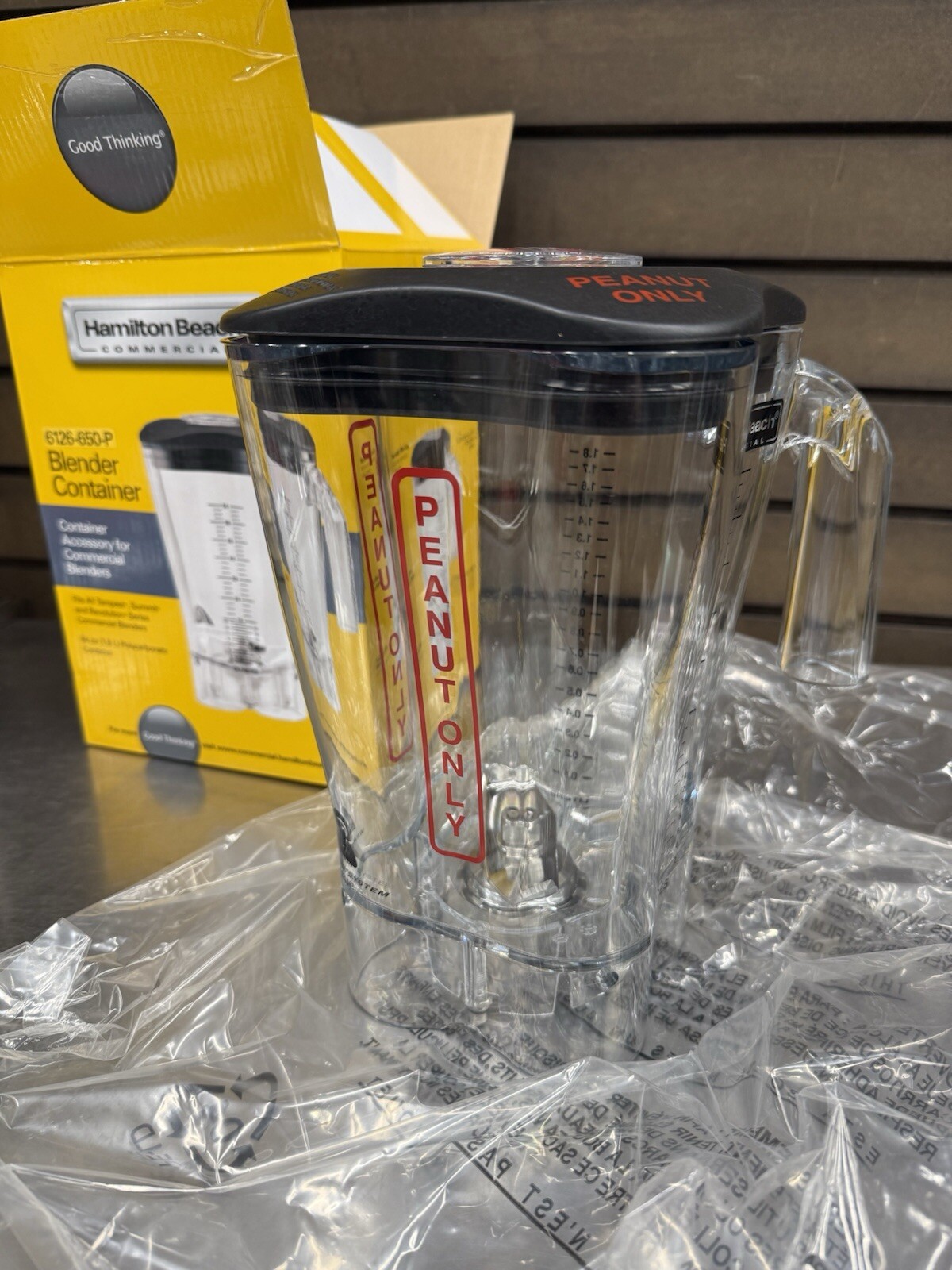 Hamilton Beach 6126-650-P PEANUTS ONLY Blender Container Assembly 64oz NEW