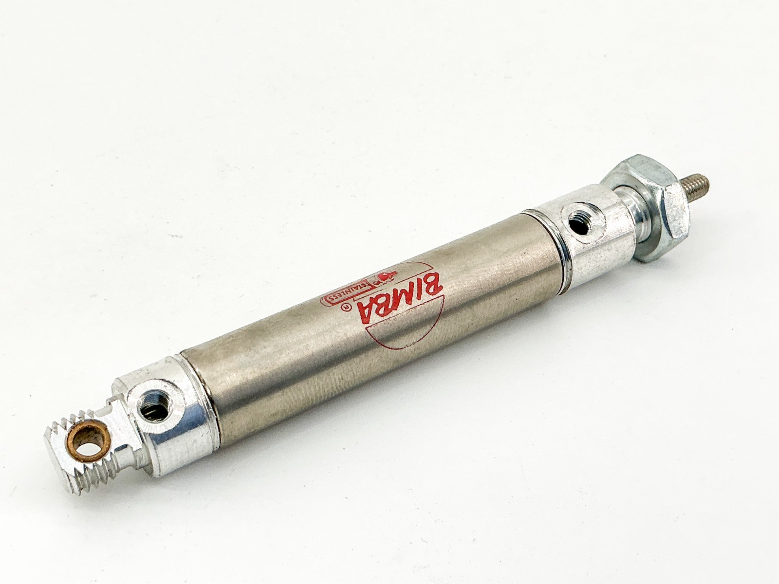 New Lot of 2 Bimba 021 5-DXPB Pneumatic Cylinder Stainless Steel - No Box