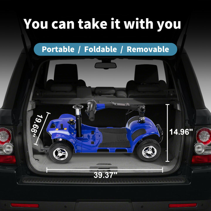 Used 4 Wheels Mobility Scooter Heavy Duty Electric Wheelchair for All Terrain