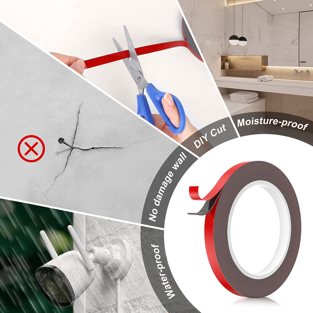 Double Sided Tape Heavy Duty Pads Strong Sticky Tape Black Roll 5952 1.1mm Thick