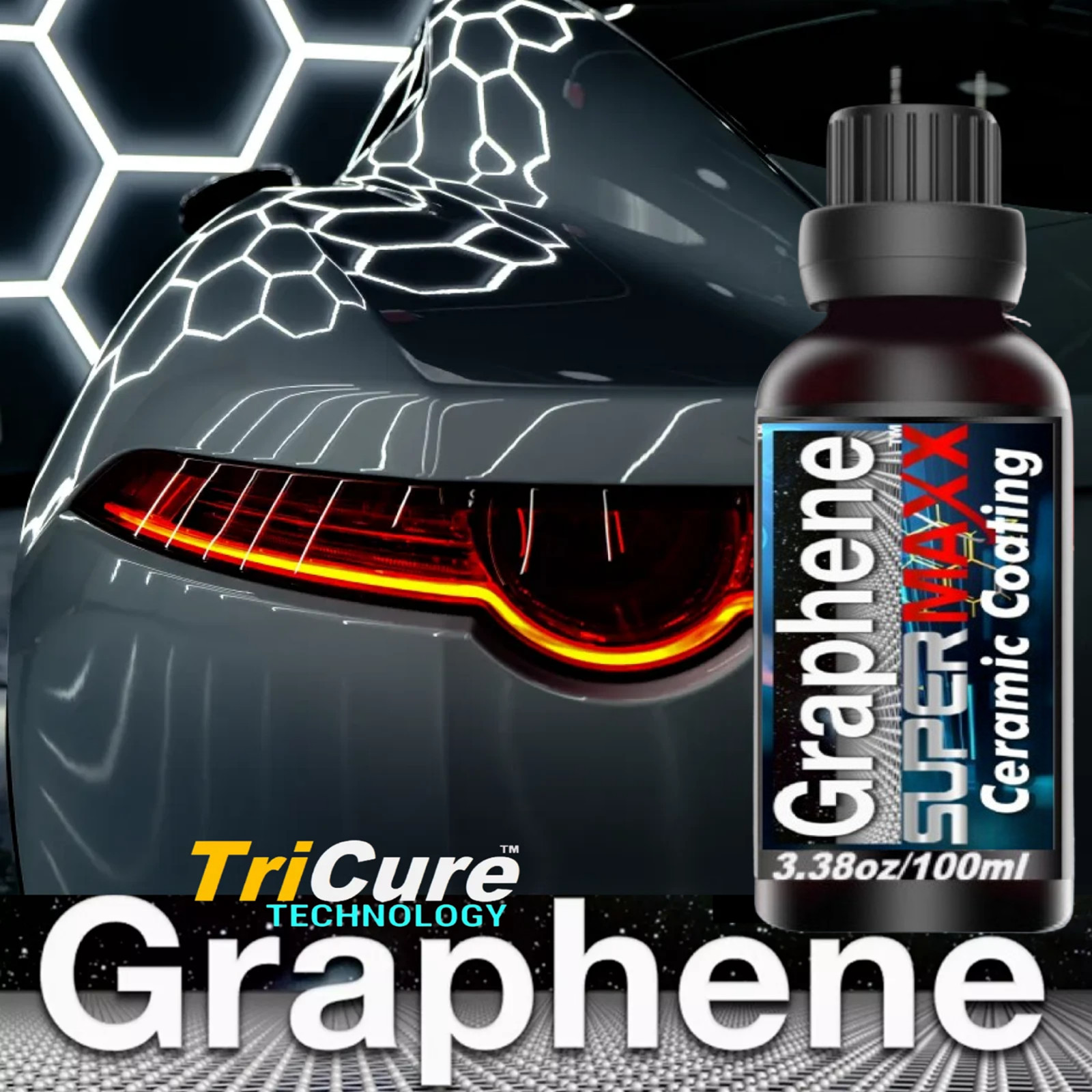 GRAPHENE 10 YEAR CERAMIC CAR COATING WORLD'S STRONGEST PAINT PROTECTION" 100 ML'