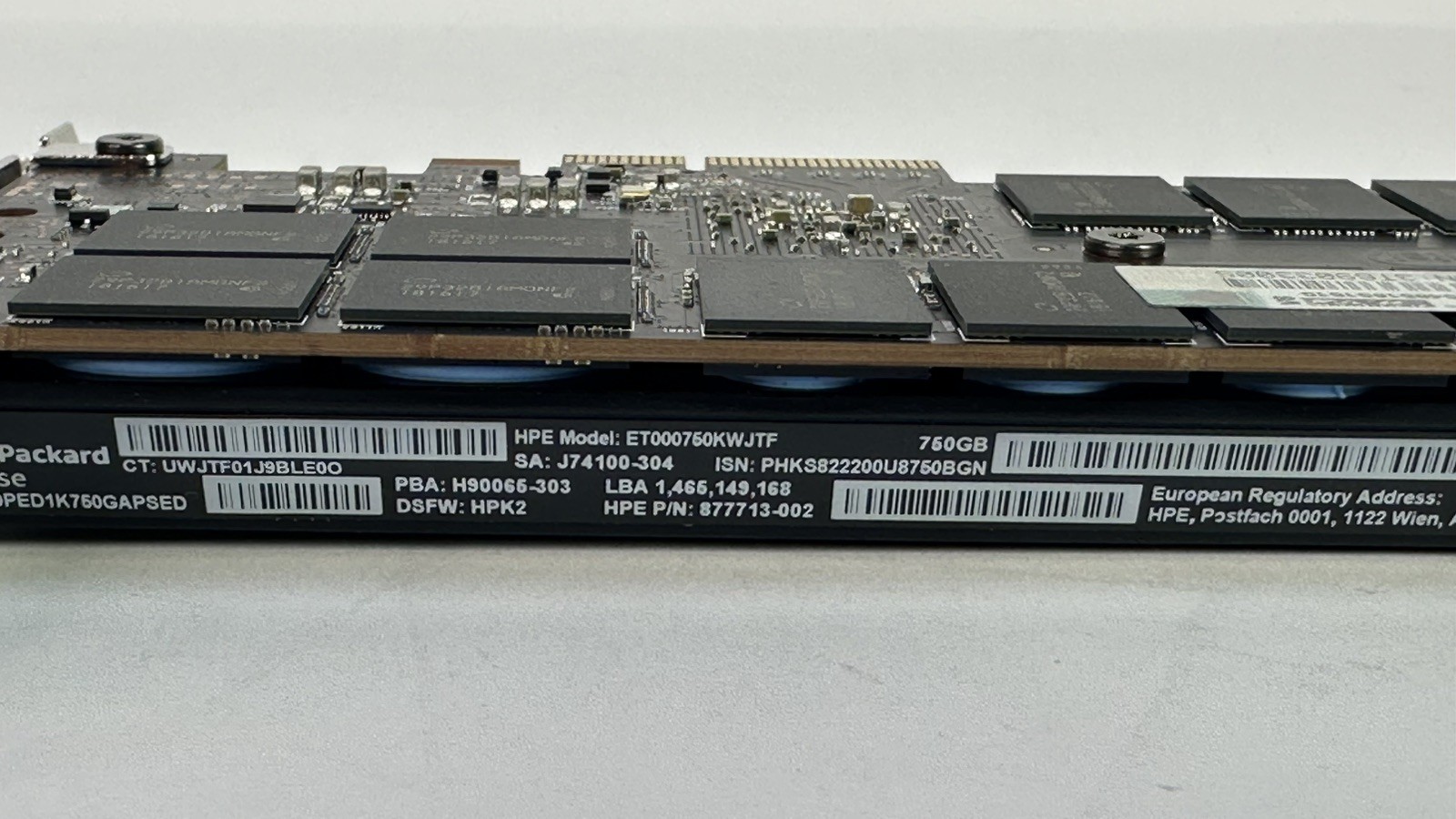 HPE Intel DC Optane P4800X 750GB NVMe PCIe x4 SSD WI AIC 878038-B21 30DWPD 41PBW