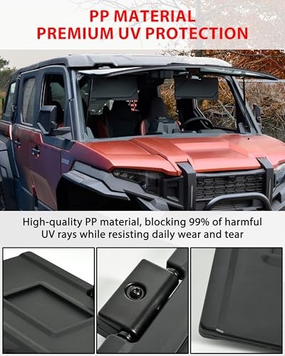 Sun Visors for Polaris Xpedition XP/XP 5/ADV/ADV 5 2024 2025 2026, PP Anti