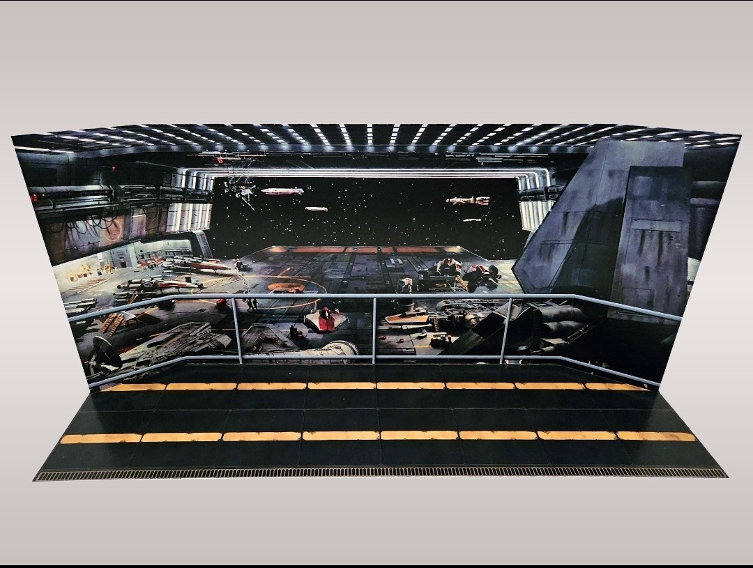 Hangar Bay Backdrop Display 2 Pack Star Wars Hasbro Kenner Ships Free
