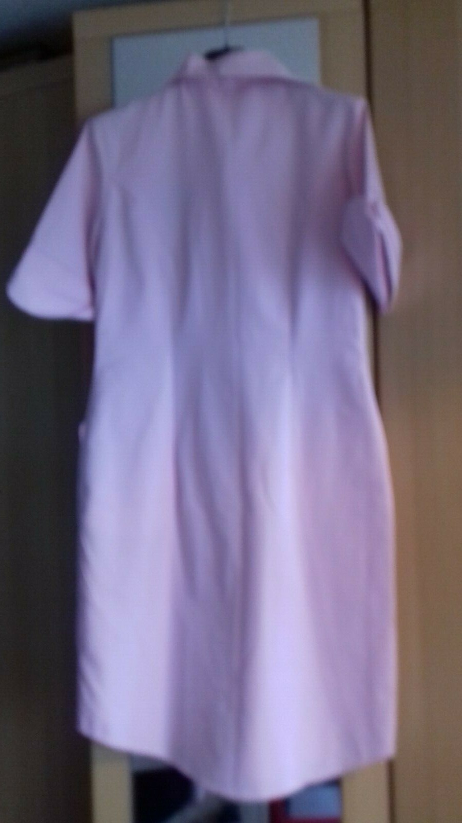 AGENT PROVOCATEUR SEXY NWT PINK UNIFORM DRESS SIZE 12 STAFF BLACK BUTTONS PARFUM