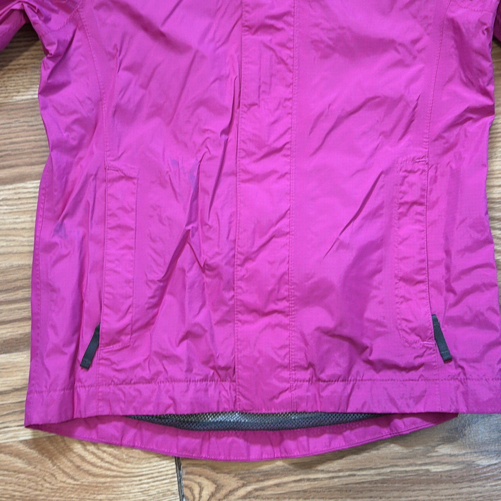 The North Face Rain Jacket Girls Small 7/8 Hyvent Pink Waterproof Hooded