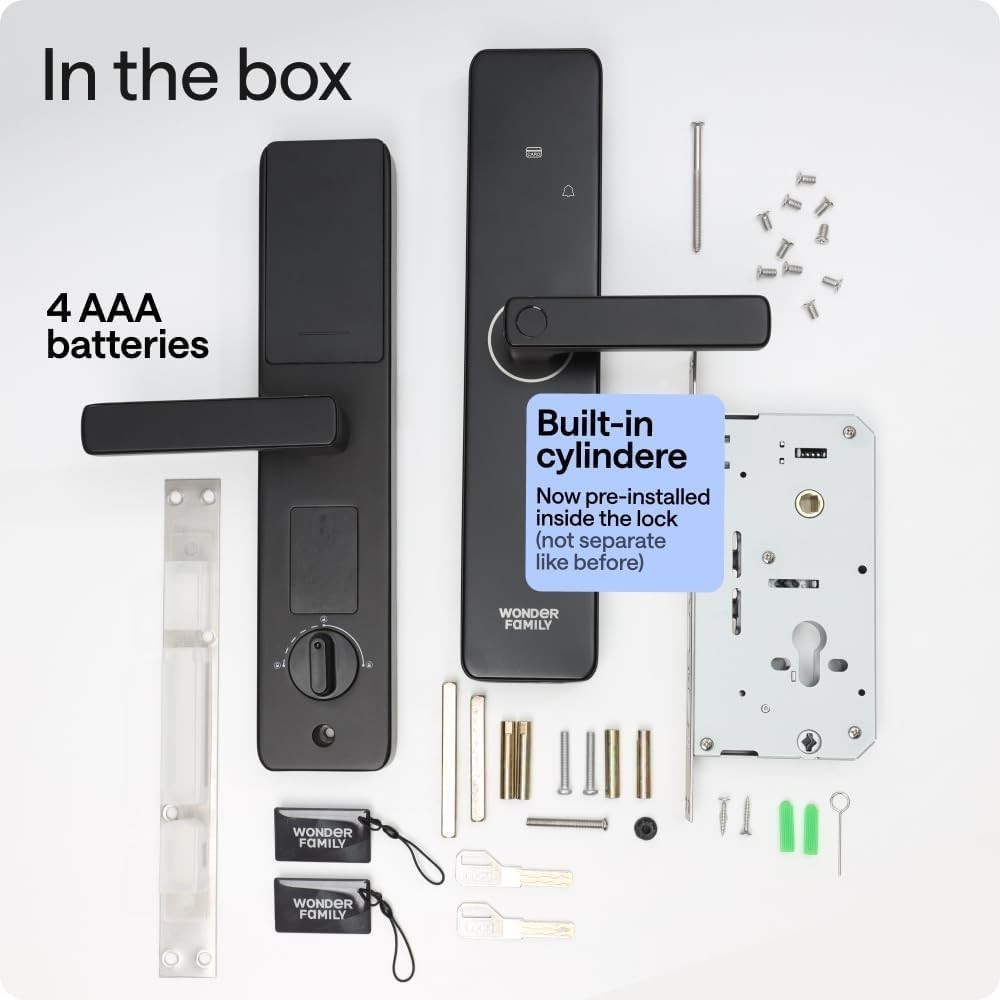 WiFi Smart Door Lock with Camera - European DIN Standard Not U.S ANSI Compatible