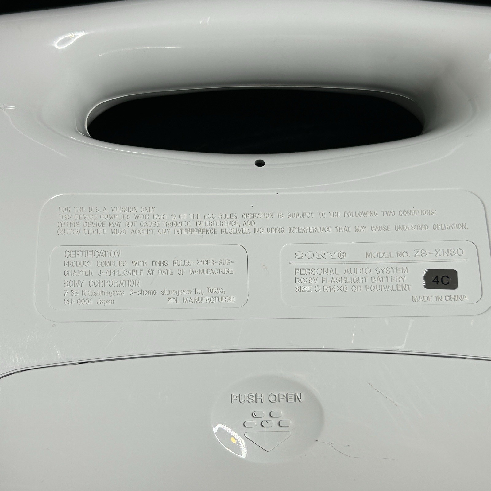 Sony BOOM BOX ZS-XN30 Personal Audio System CD Player Radio Tested READ Descript