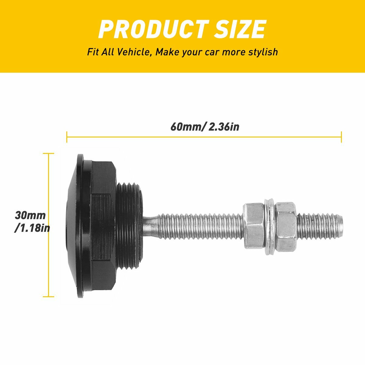 4 Push Button Quick Release Hood Bonnet Pins Lock Clip Auto Car Bumper Latch Kit