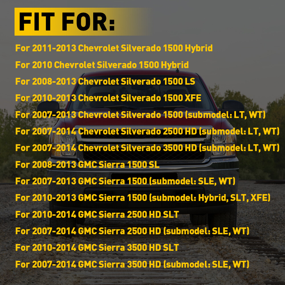 Door Latch Cables LH+RH Front For 2007-2013 Chevy Silverado 1500 2500 HD 3500 HD