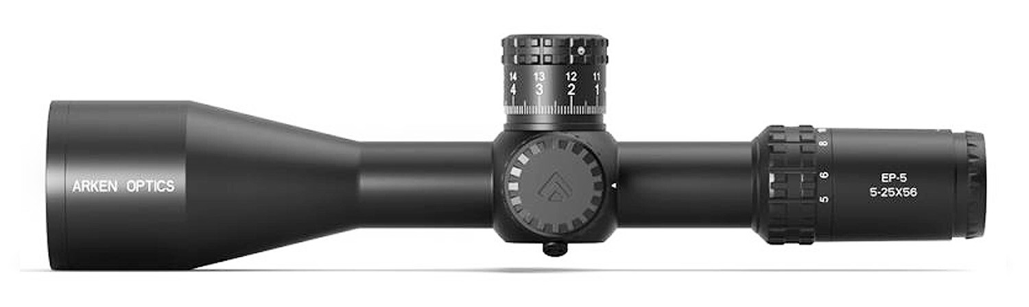 Arken Optics EP5 5-25X56 FFP MIL VPR Illuminated Reticle with Zero Stop - 34mm T