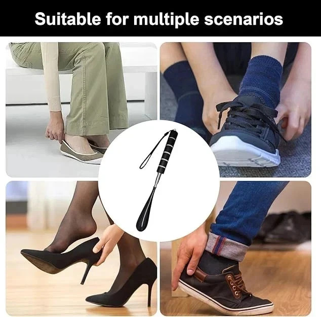 Shoe Horn Extra Long Handle Stainless Steel 28" Handled Metal Shoehorn Horns