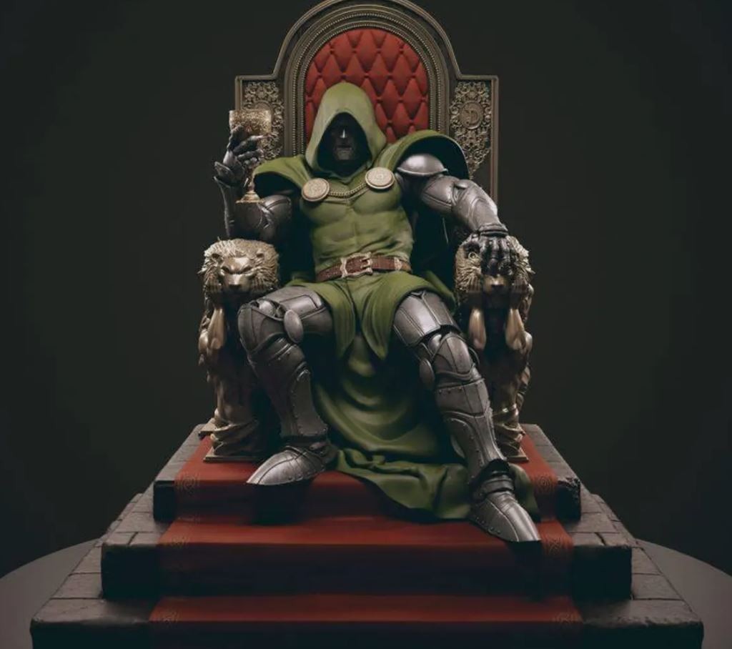 UNPAINTED Dr Doom Fantastic 4 X-Men Avengers Diorama 3d Printed Model Kit