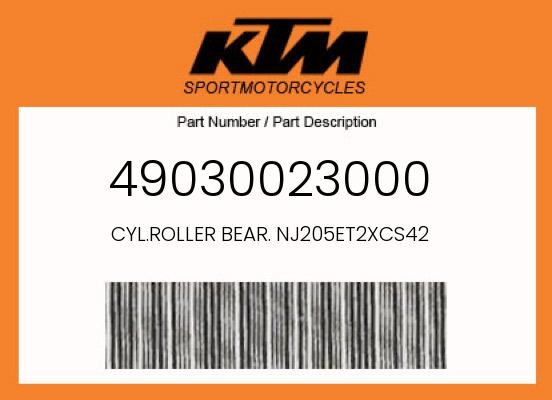 KTM Genuine Cyl.Roller Bear. Nj205Et2Xcs42 - 49030023000