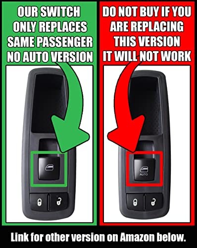 Front Passenger Window Switch for 2008-2012 Jeep Liberty, 2007-2011 Dodge