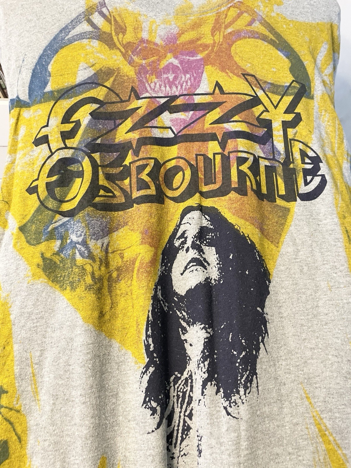 Vintage 1991 Ozzy Osbourne Diary Of A Madman Tour All Over Print Shirt Size XL