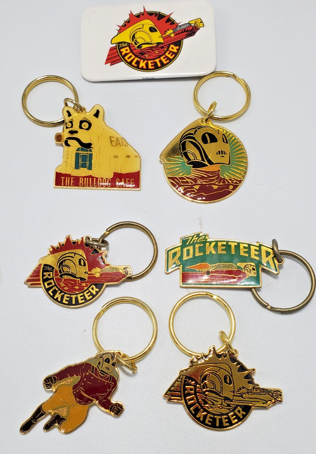 1991 Rocketeer Disney Movie KeyChain Collection-Your Choice 6 Key Chain