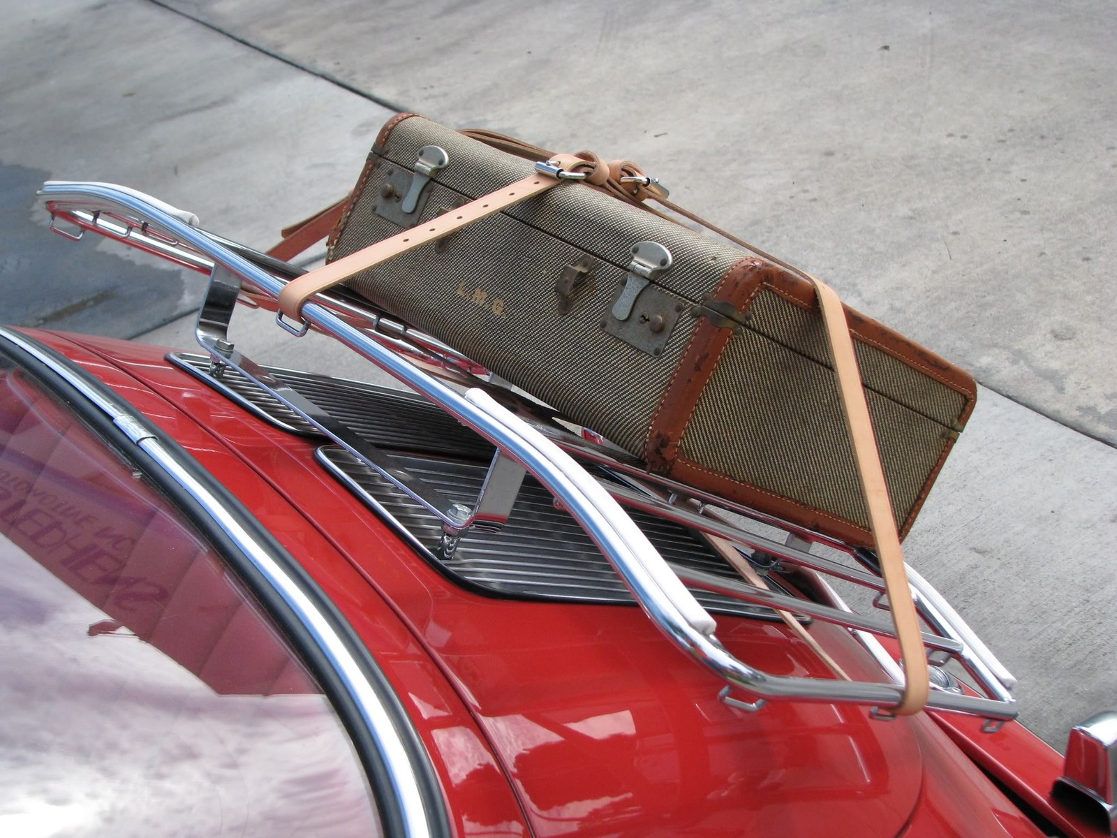 Leather Luggage Straps PORSCHE 356 Leitz Lietz Vintage Trunk Rack Hand Made BRN