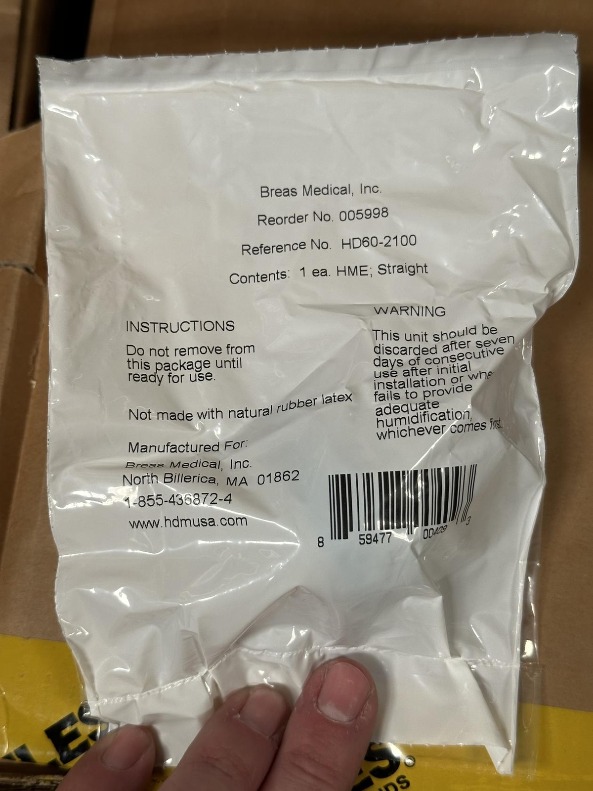 Lot of 10 - Z1 & Z2 HME Heat Moisture Exchange Waterless