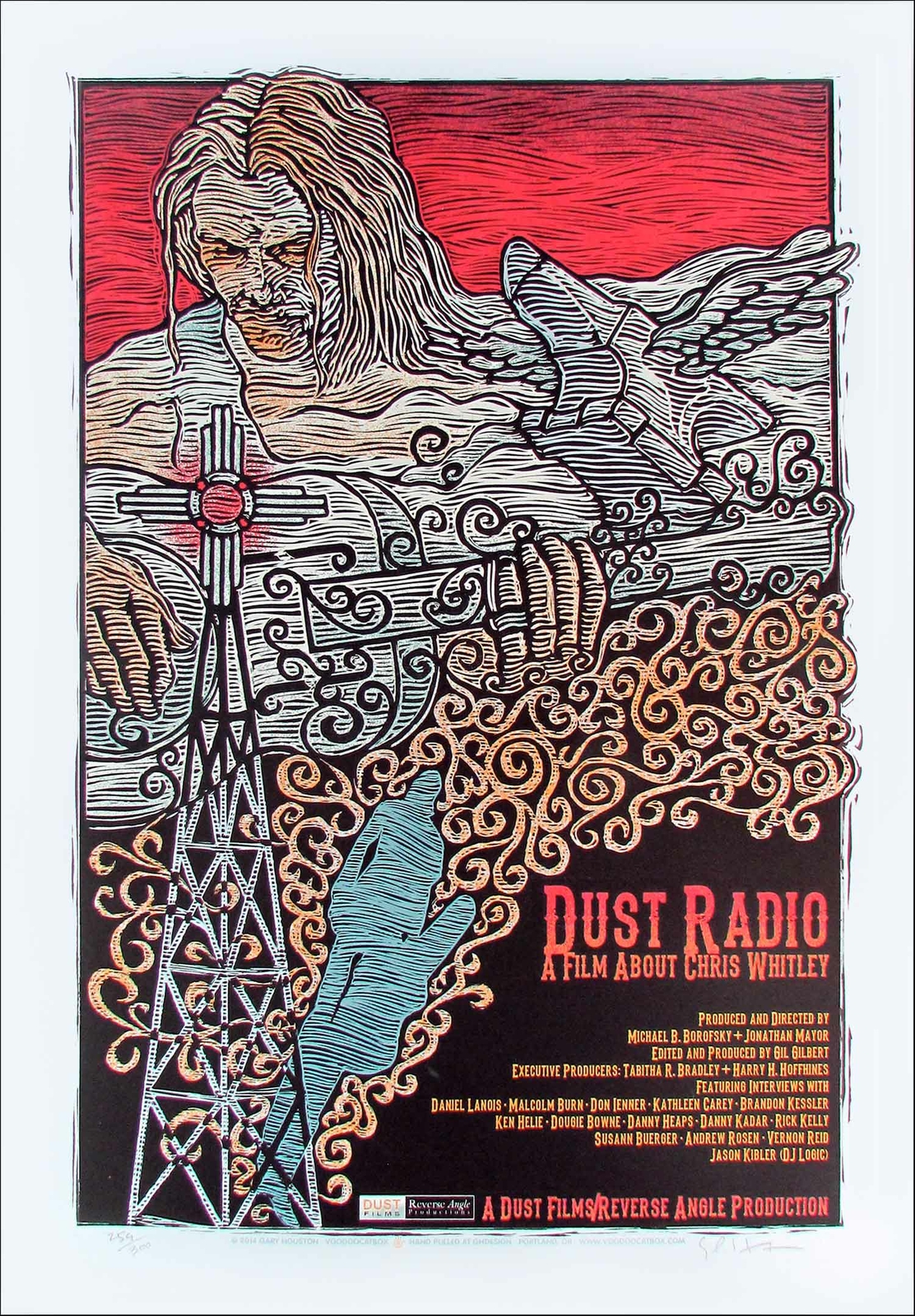 Dust Radio Poster A Film About Chris Whitley Signed Silkscreen Gary Houston
