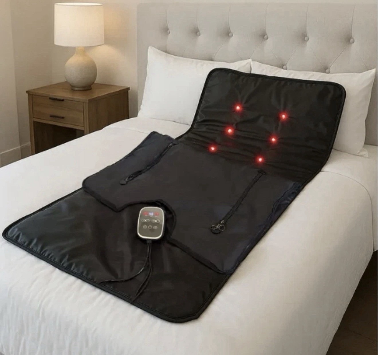 LifeTrend Infrared Sauna Blanket with Red Light Therapy Adjustable (86°F–186°F)