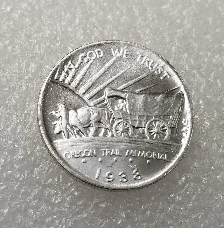 1938 Oregon Trail Memorial Half Dollar Extra Fine Silver Commemorative