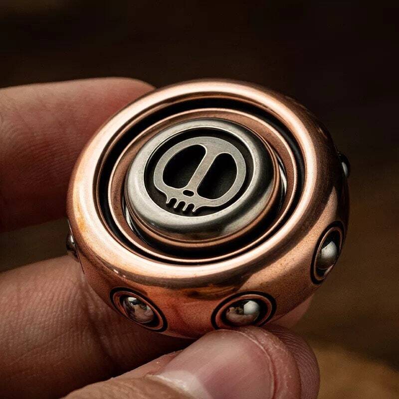 LAUTIE SAM Ring Metal Gyro Fidget Spinner Devil's Son EDC Finger Rotation Toys