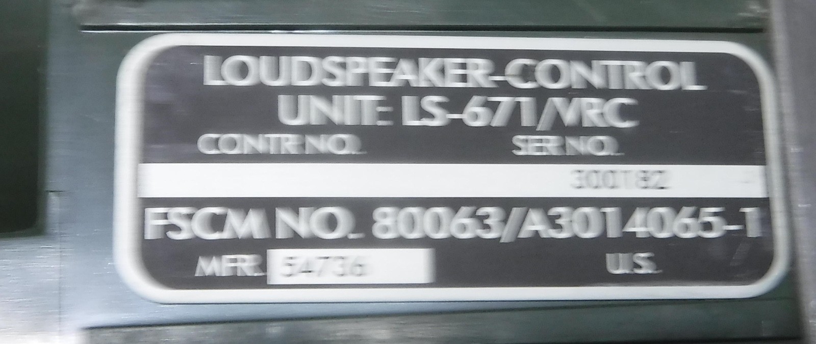 HUMVEE SINCGARS SPEAKER, HANDSET AND CABLE FROM UNISSUED SPARE KITS