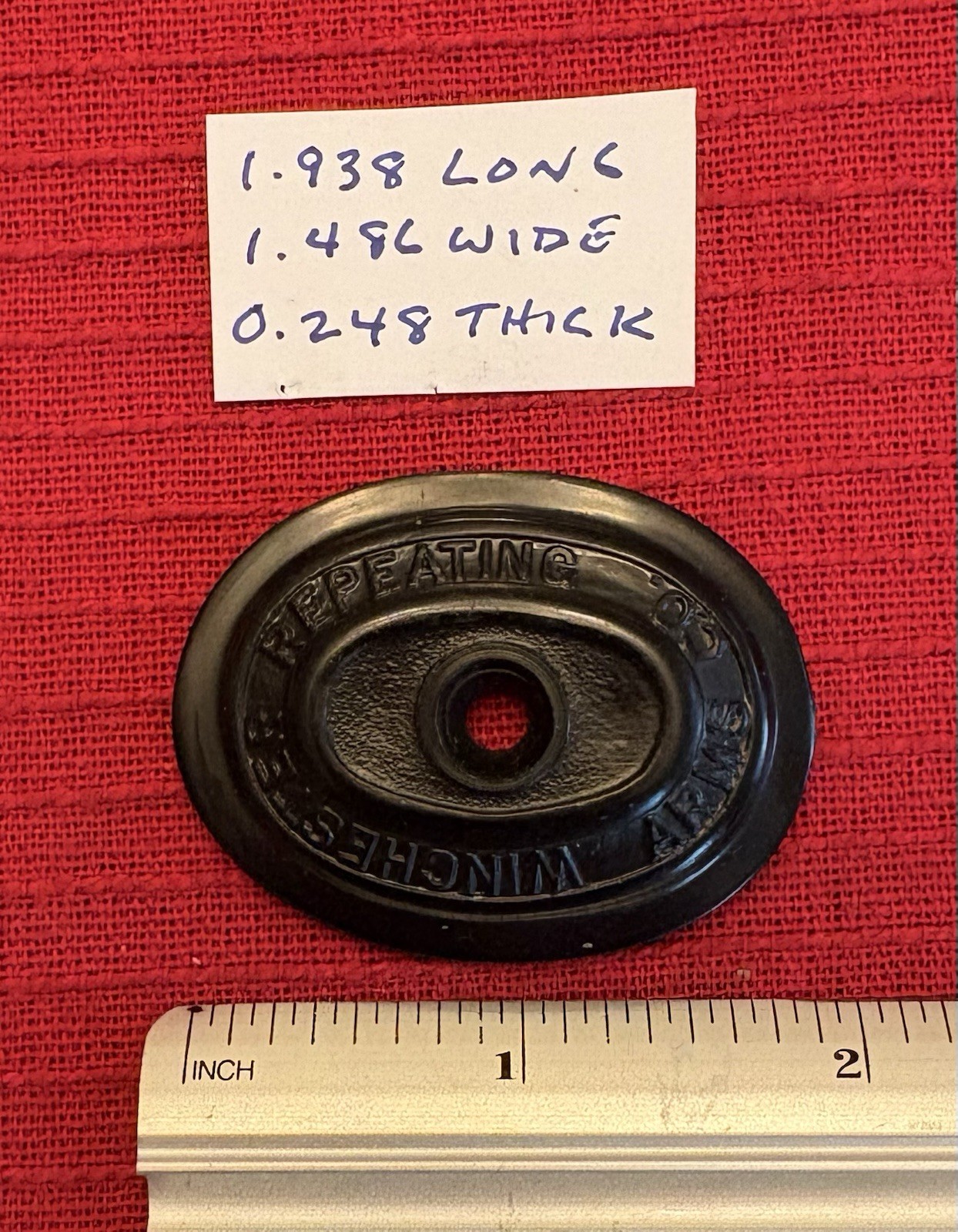 Winchester Logo LARGE Pistol Grip Cap for Model 12, 70 and others