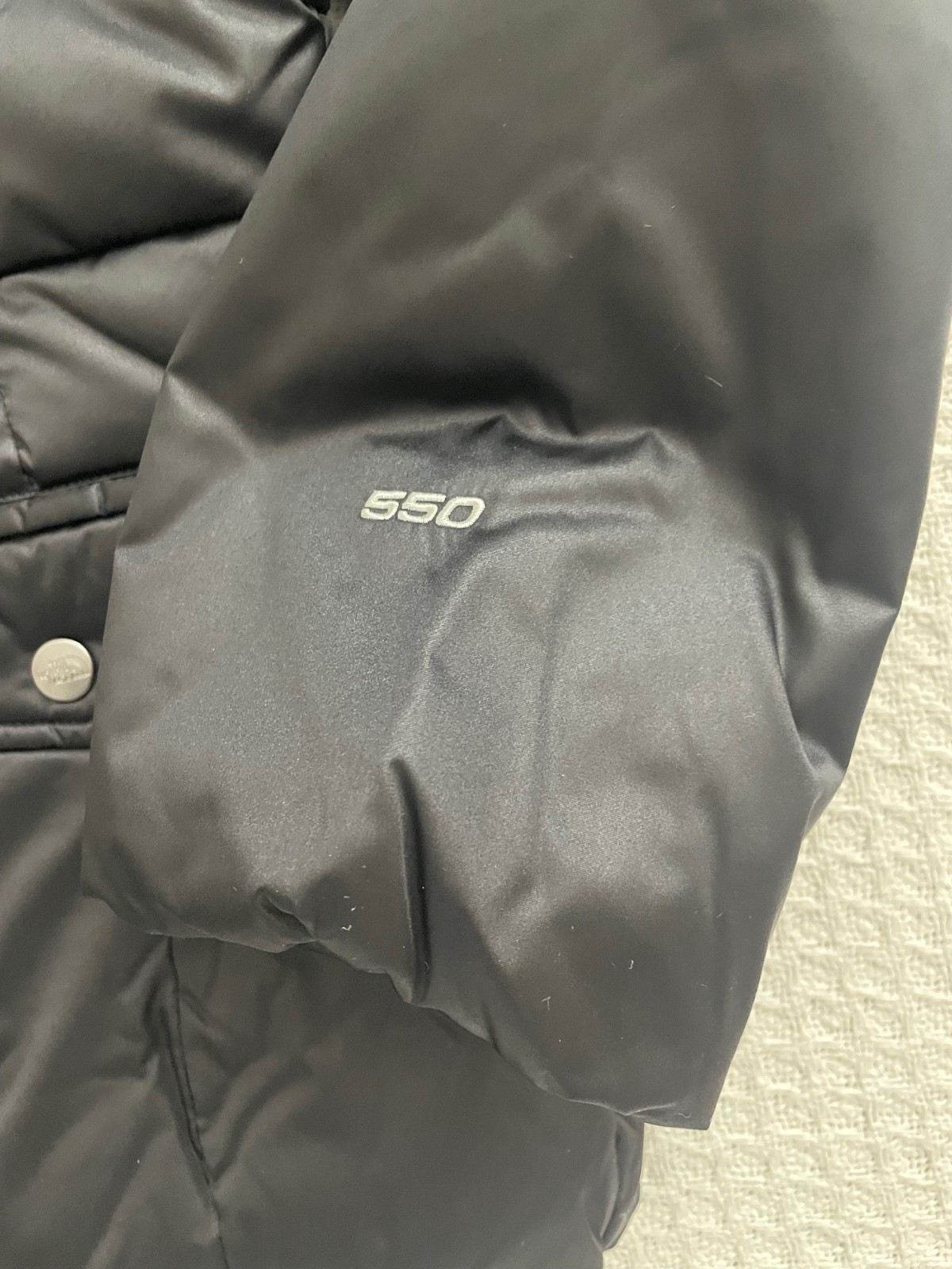 The North Face Girl Gotham 2.0 Goose Down Puffer Jacket Hoodie Fur Black M 10/12