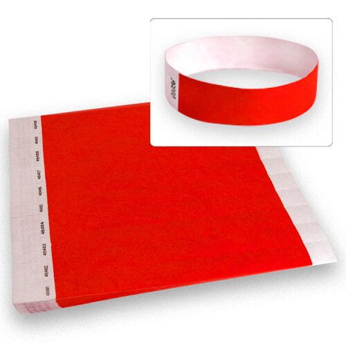 5,000 Count Wristbands, Pick Your Color, Tyvek Material, Security Bracelets