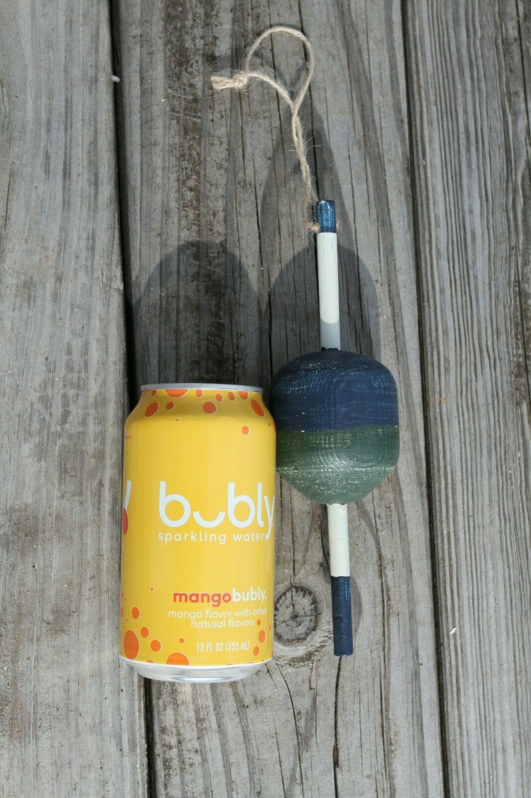 Vintage Style Fishing Net Marker Weathered Look Wood, WF-1