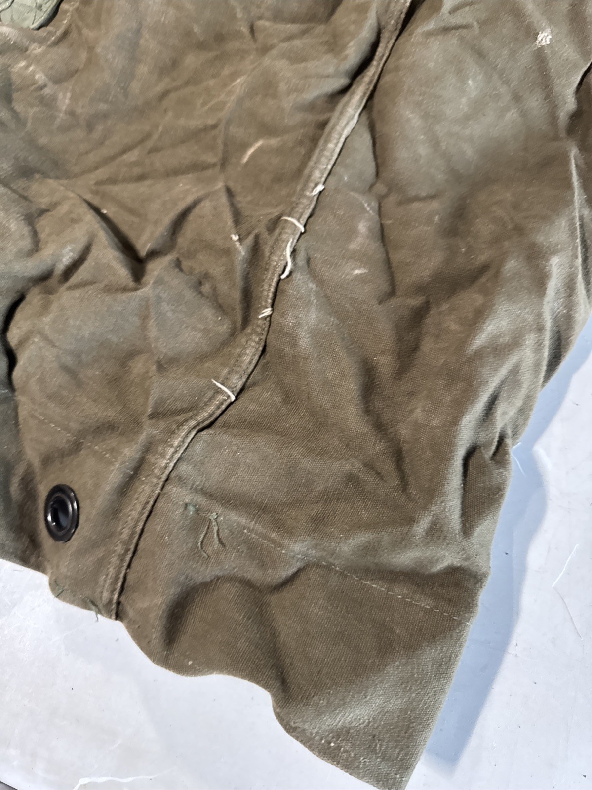 Vintage Military Canvas Duffle Bag US Army Green Carryall Sack Backpack