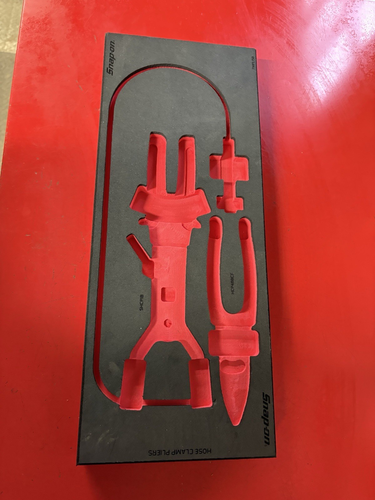 Snap On Red Foam Organizer FMPL15B Hose Clamp Pliers