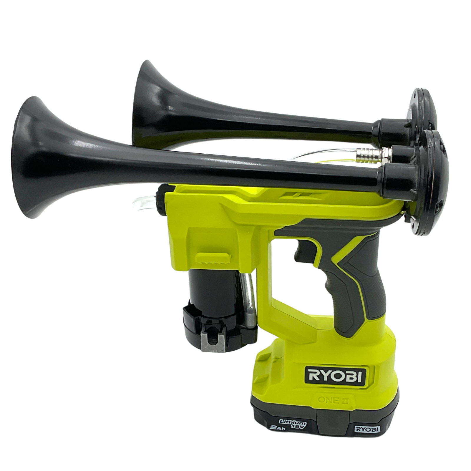 For Ryobi 18V Drill Train Air Horn Dual Black Air Trumpets Double Loud Trumpet