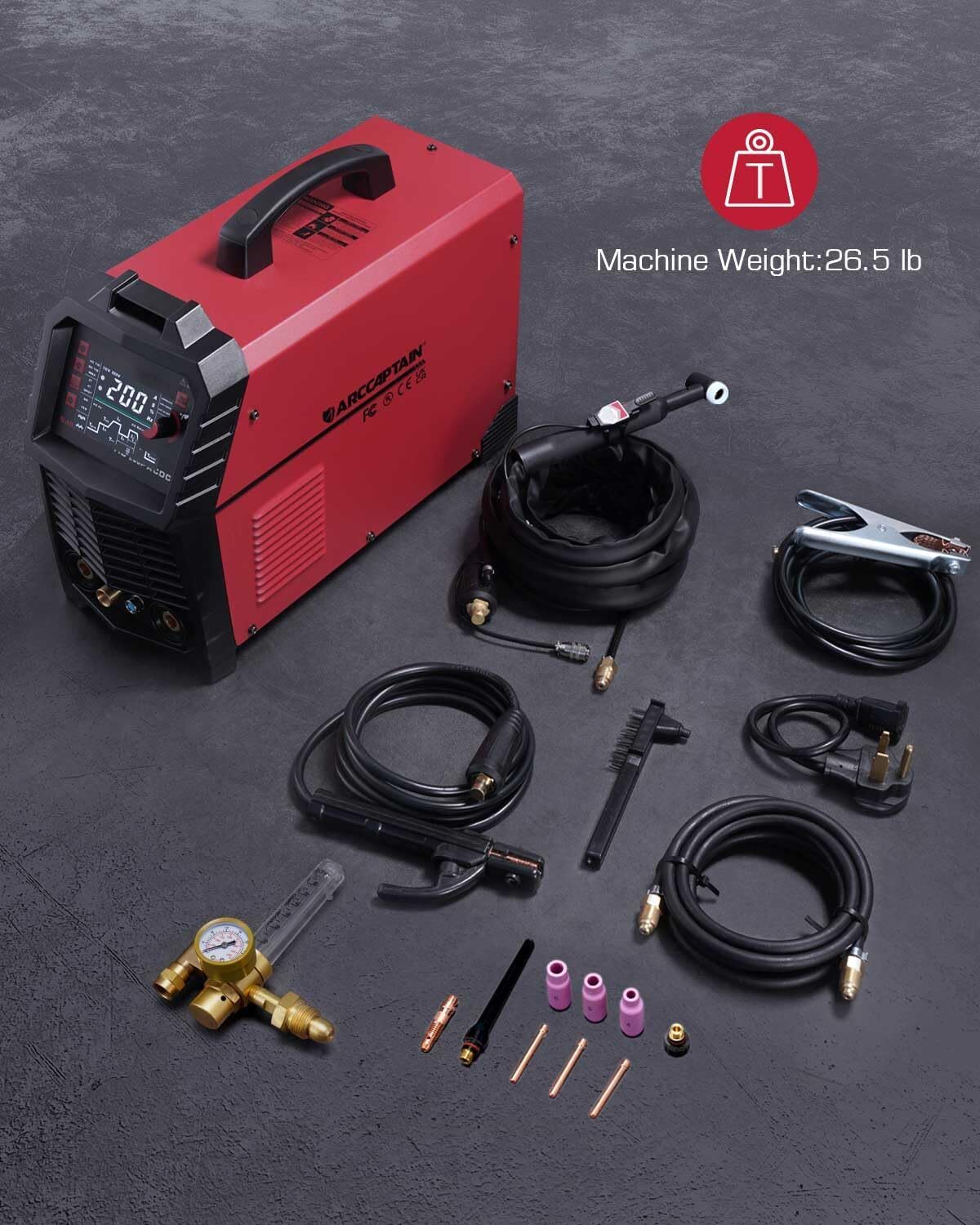7-IN-1 TIG Welder TIG200P AC/DC 200Amp Stick/MMA/Spot DASH-ARC Welding Machine