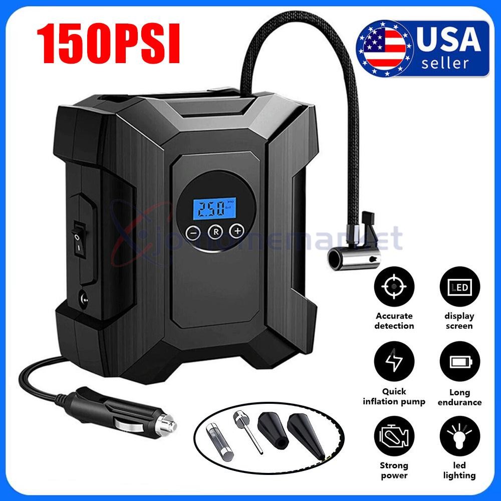 Car Air Tire Pump Inflator Portable Compressor Digital Electric Auto 150PSI 12V