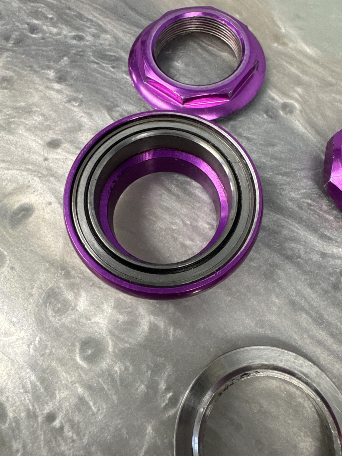 Chris King 2Nut No-Logo Headset 1 1/8" Threaded Purple 3DV 3D Violet 90s MTB