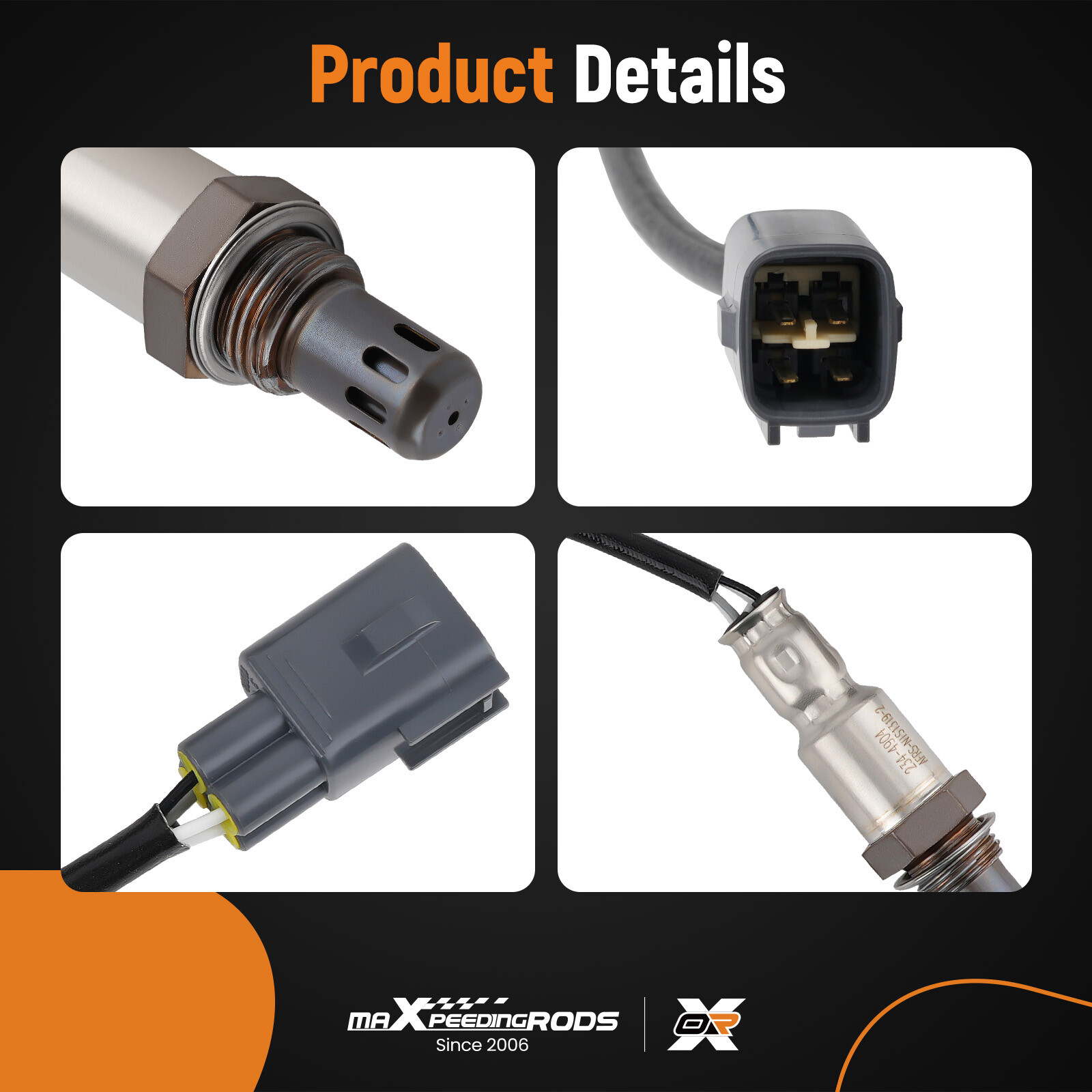 Upstream & Downstream O2 Oxygen Sensor For Nissan Sentra 2013-2018 L4 1.8L Black